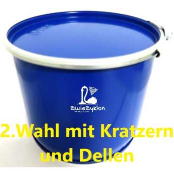 6 Liter Blau Hobbock / Deckelfass Stahlfass Fass Mülleimer Eimer II.Wahl